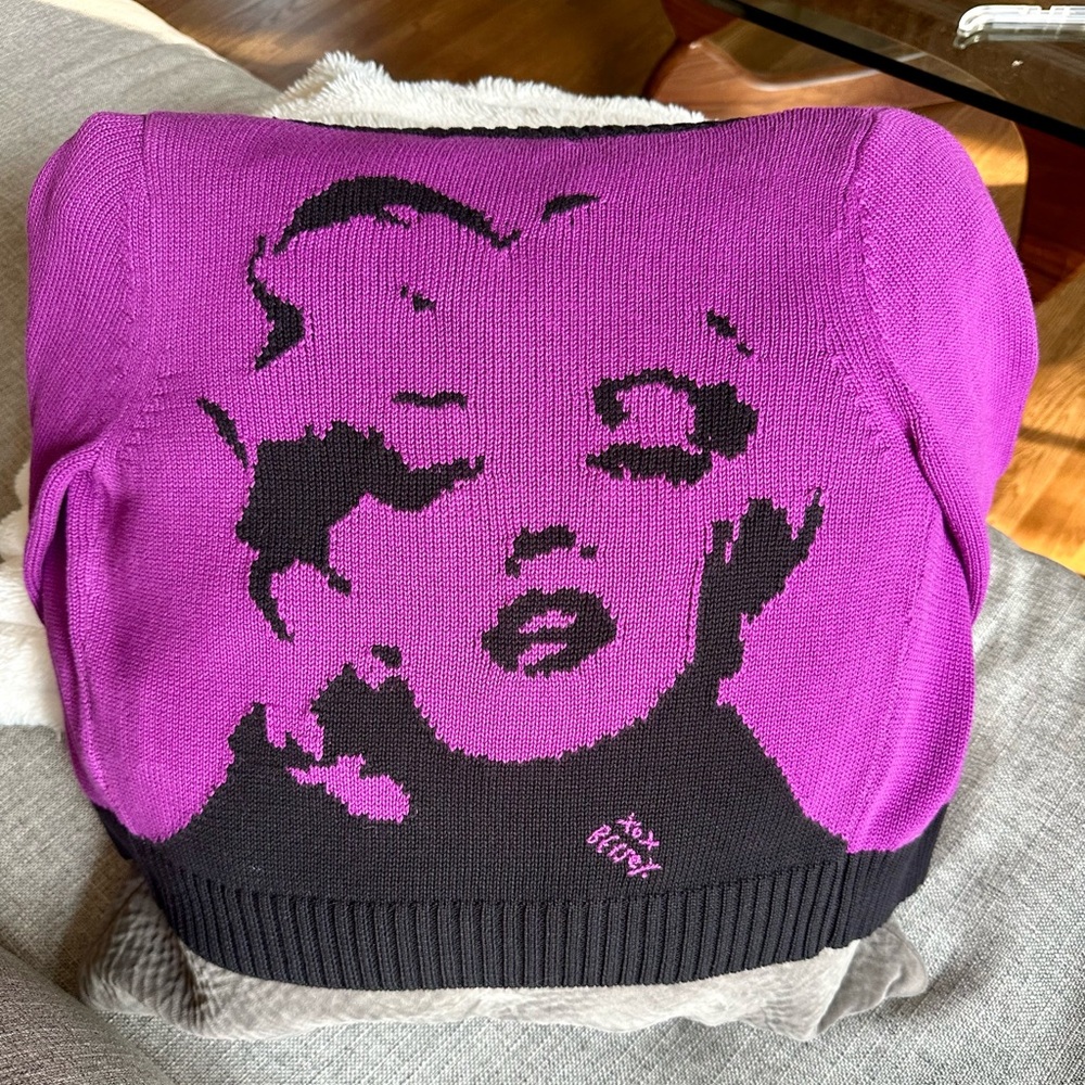 Betsey Johnson Marilyn Monroe Cardigan Sweater - Picture 5 of 7